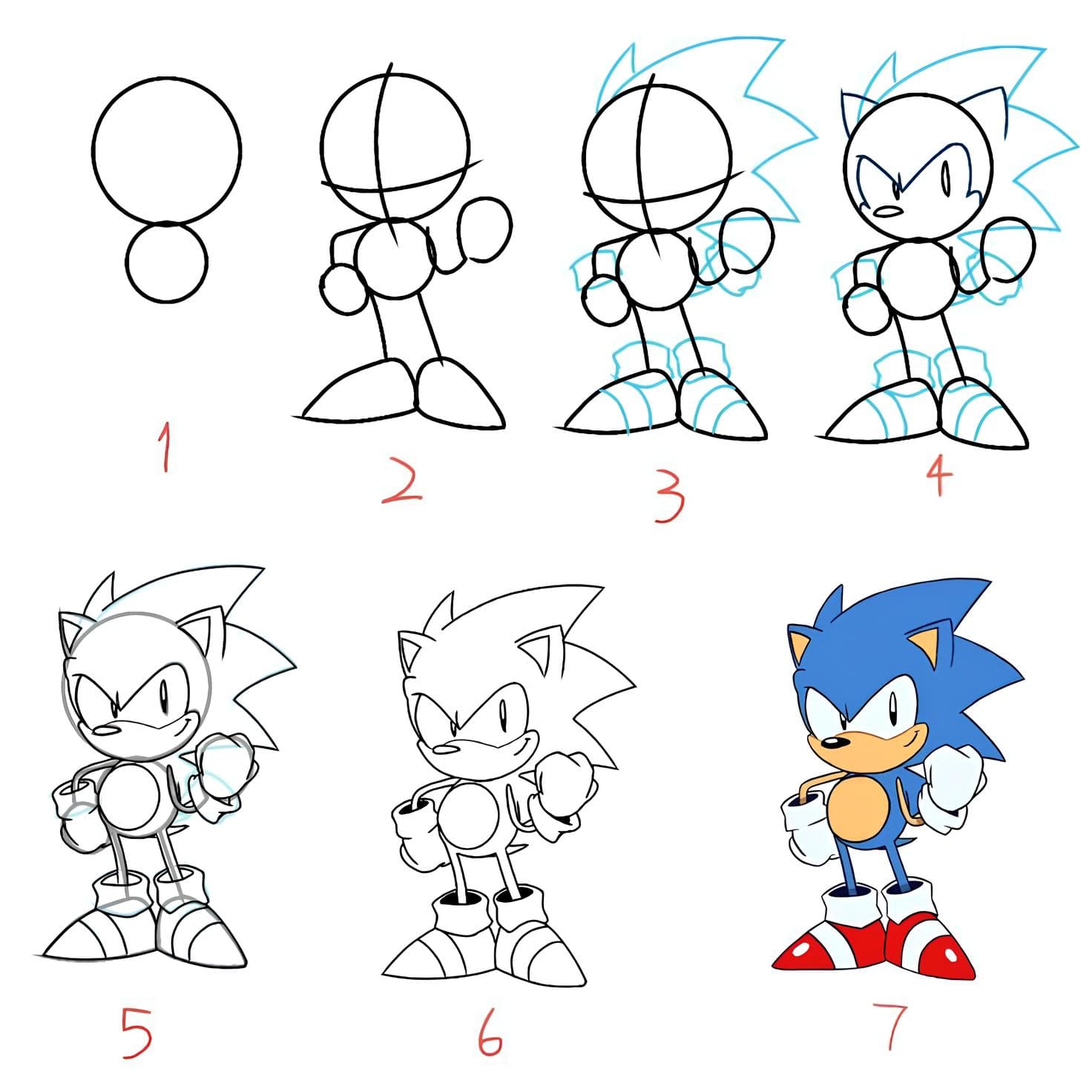Como Desenhar o Sonic - Desenho Para Desenhar Fácil