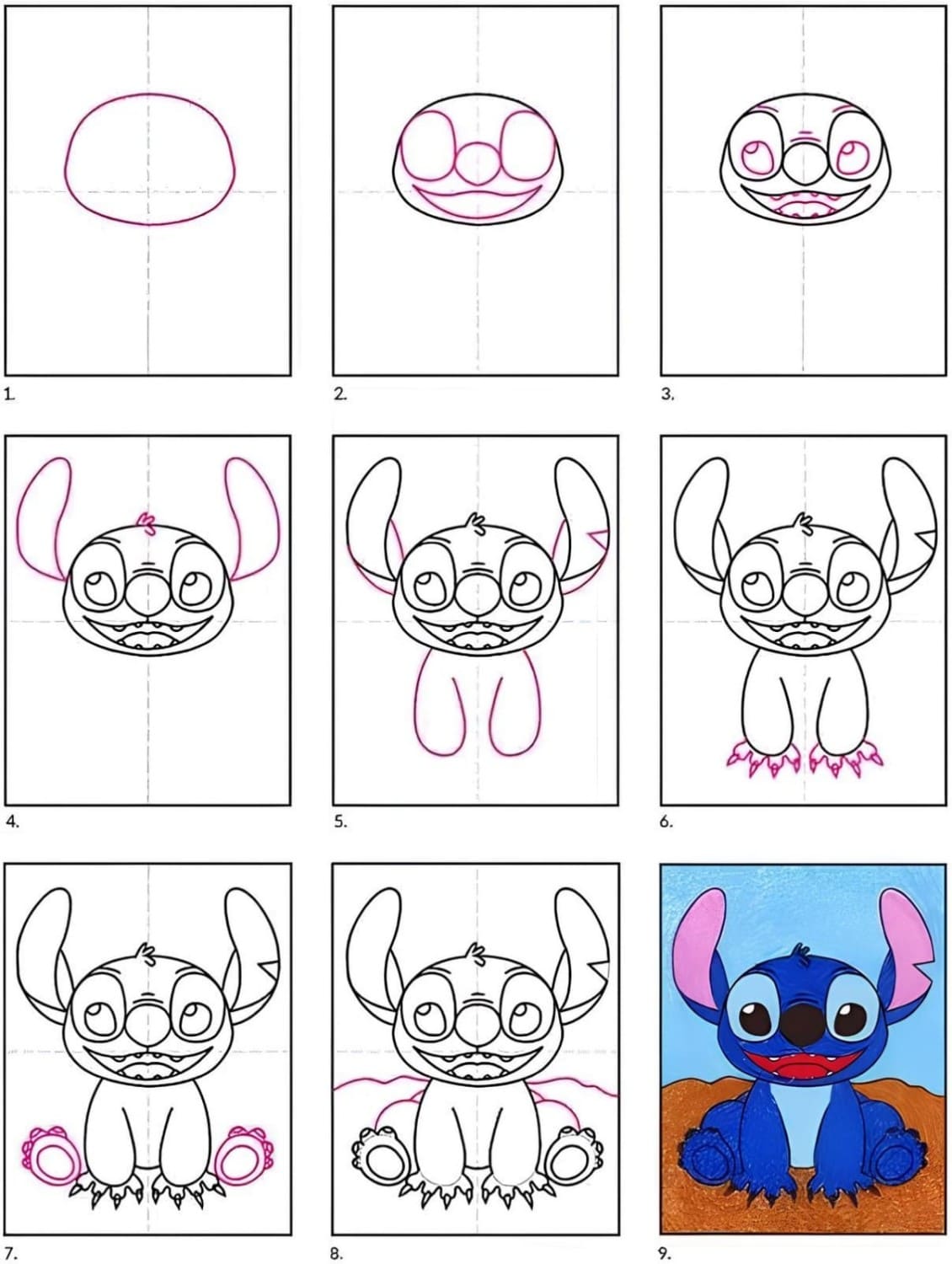 Como Desenhar o Stitch - Desenho Para Desenhar Fácil