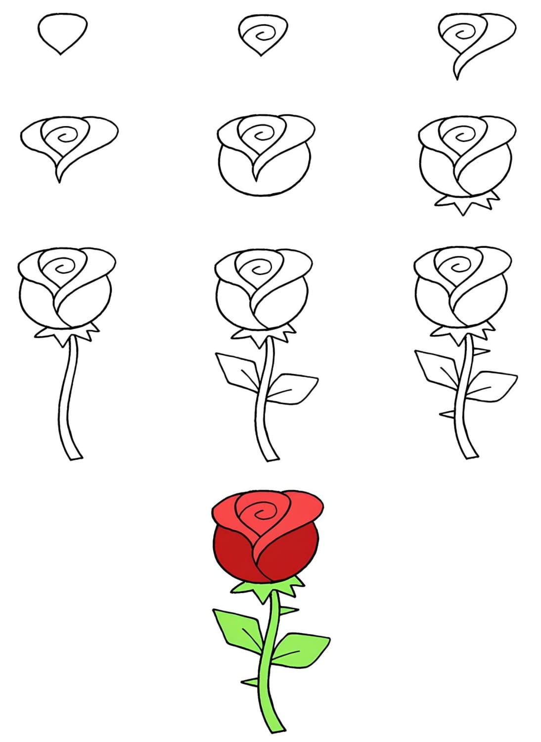 Como Desenhar uma Rosa - Desenho Para Desenhar