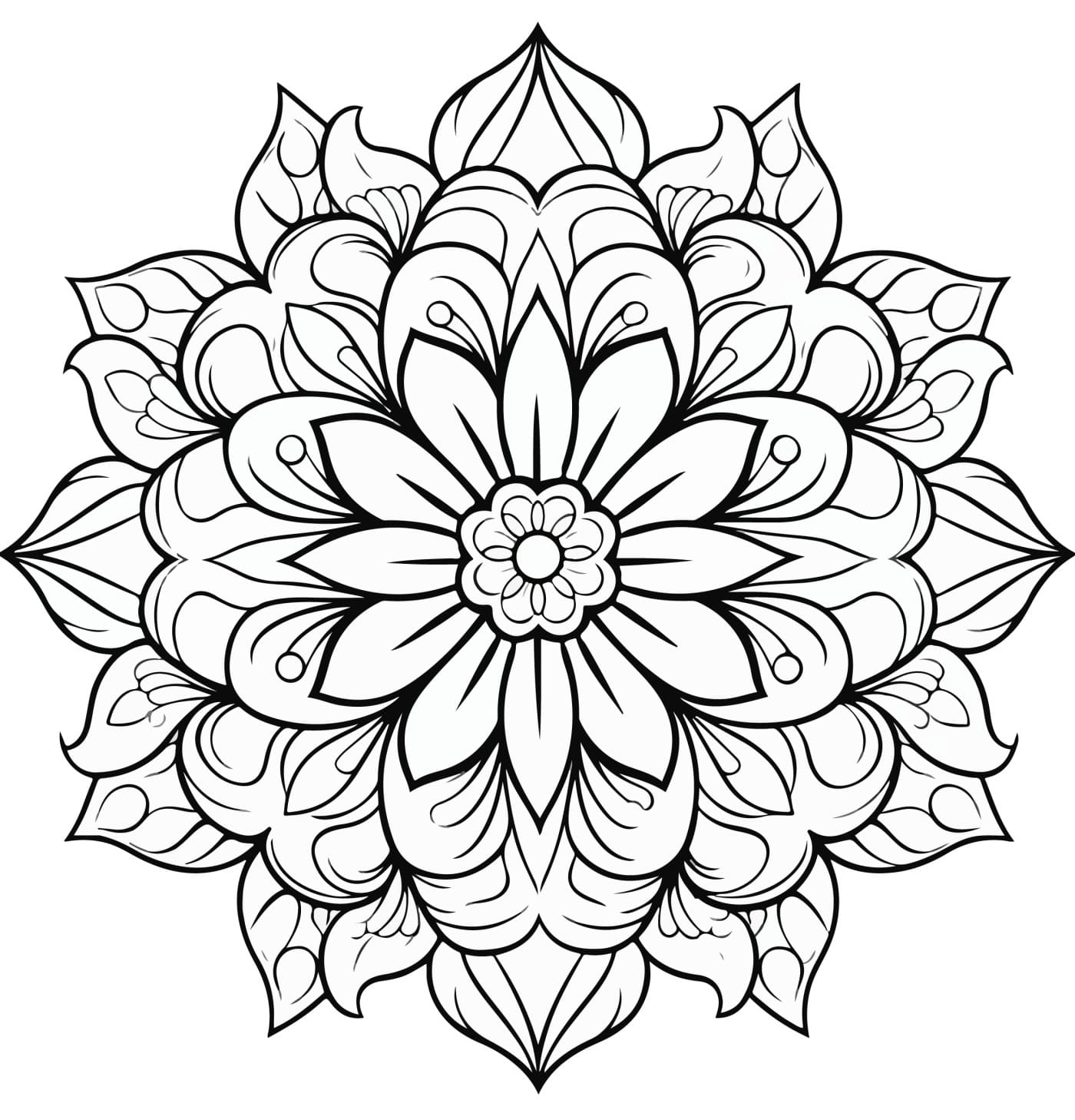 Desenho Mandala Para Colorir Adulto - Imprimir PDF