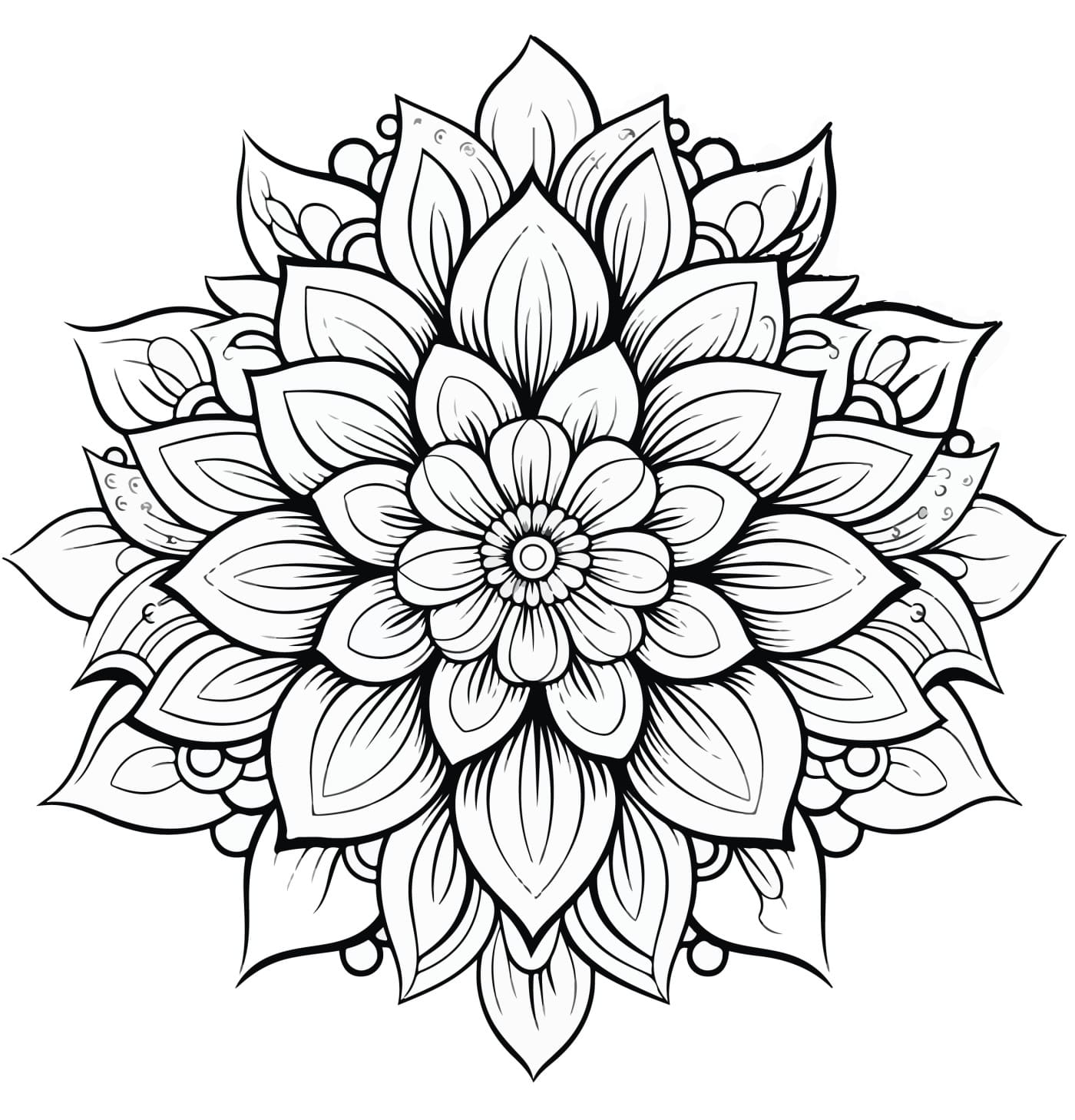 Desenho Mandala Para Colorir Adulto - Imprimir PDF