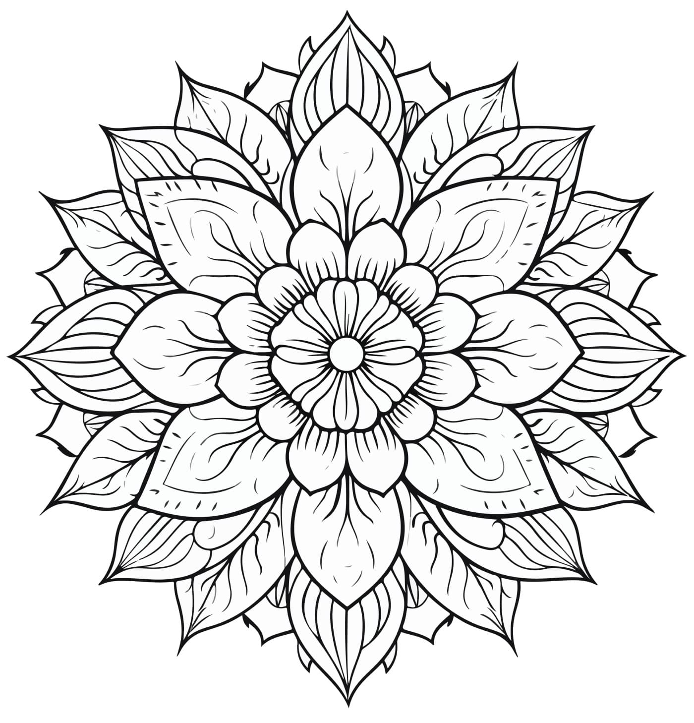 Desenho Mandala Para Colorir Adulto - Imprimir PDF