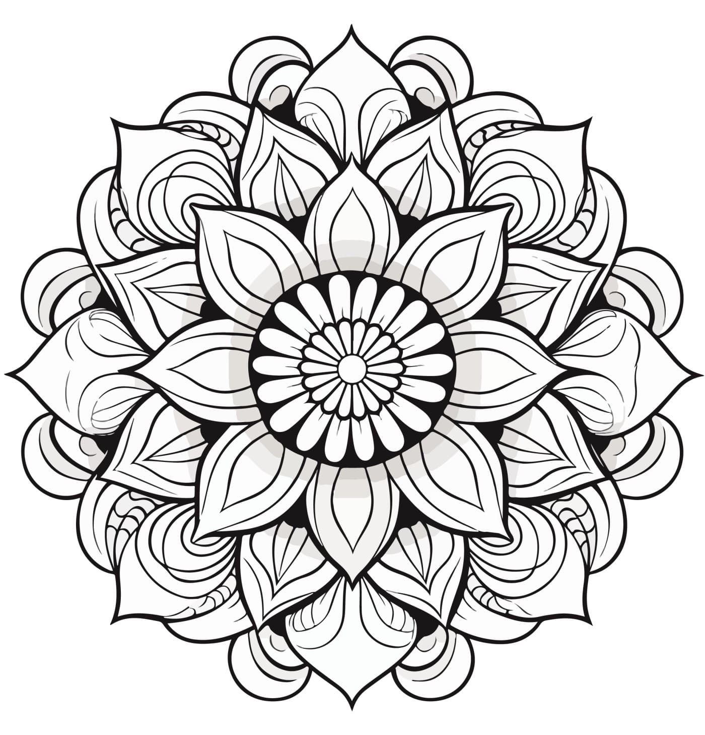 Desenho Mandala Para Colorir Adulto - Imprimir PDF