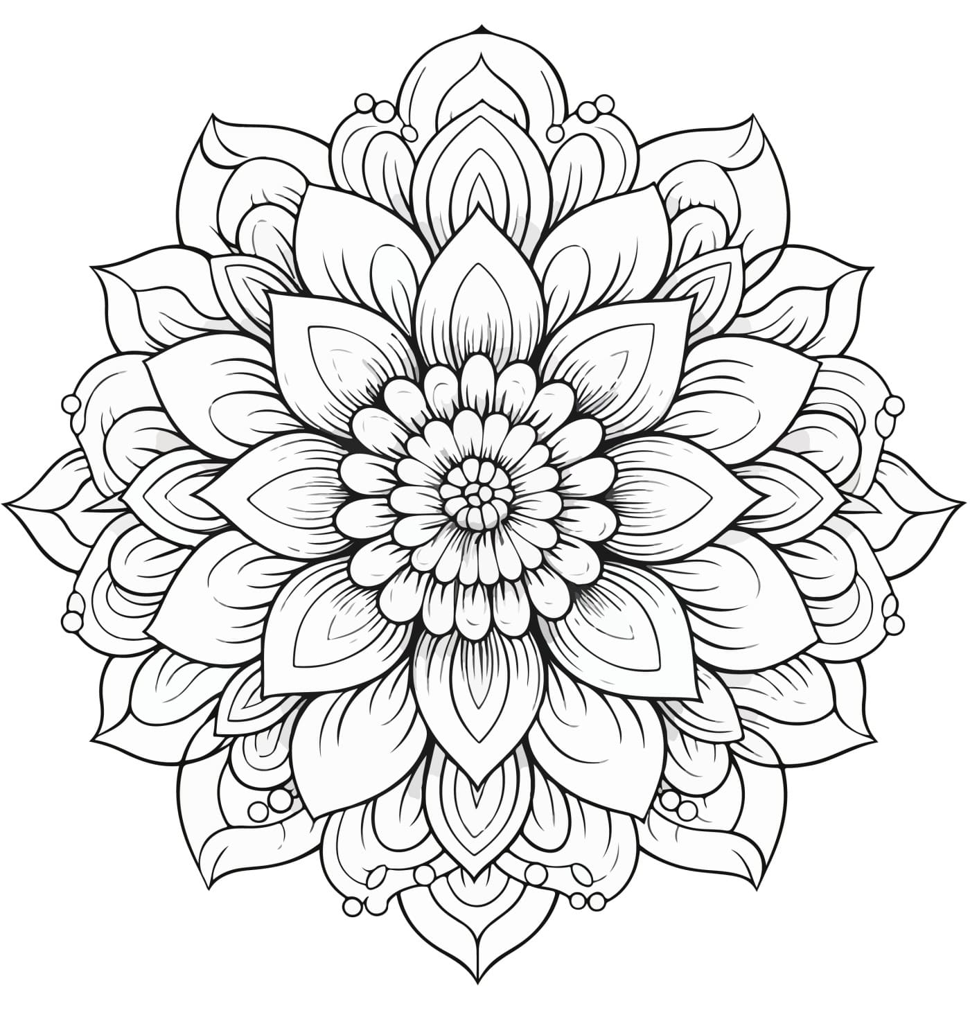Desenho Mandala Para Colorir Adulto - Imprimir PDF