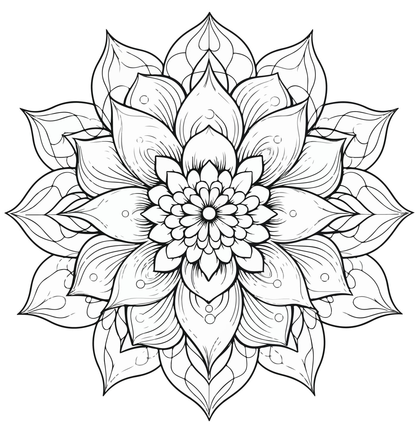 Desenho Mandala Para Colorir Adulto - Imprimir PDF