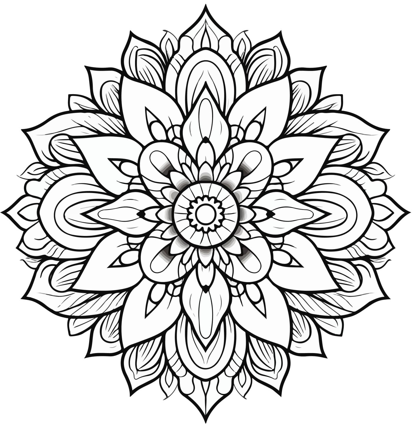 Desenho Mandala Para Colorir Adulto - Imprimir PDF