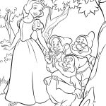 Branca de Neve e os 7 Anões Para Colorir Imprimir PDF