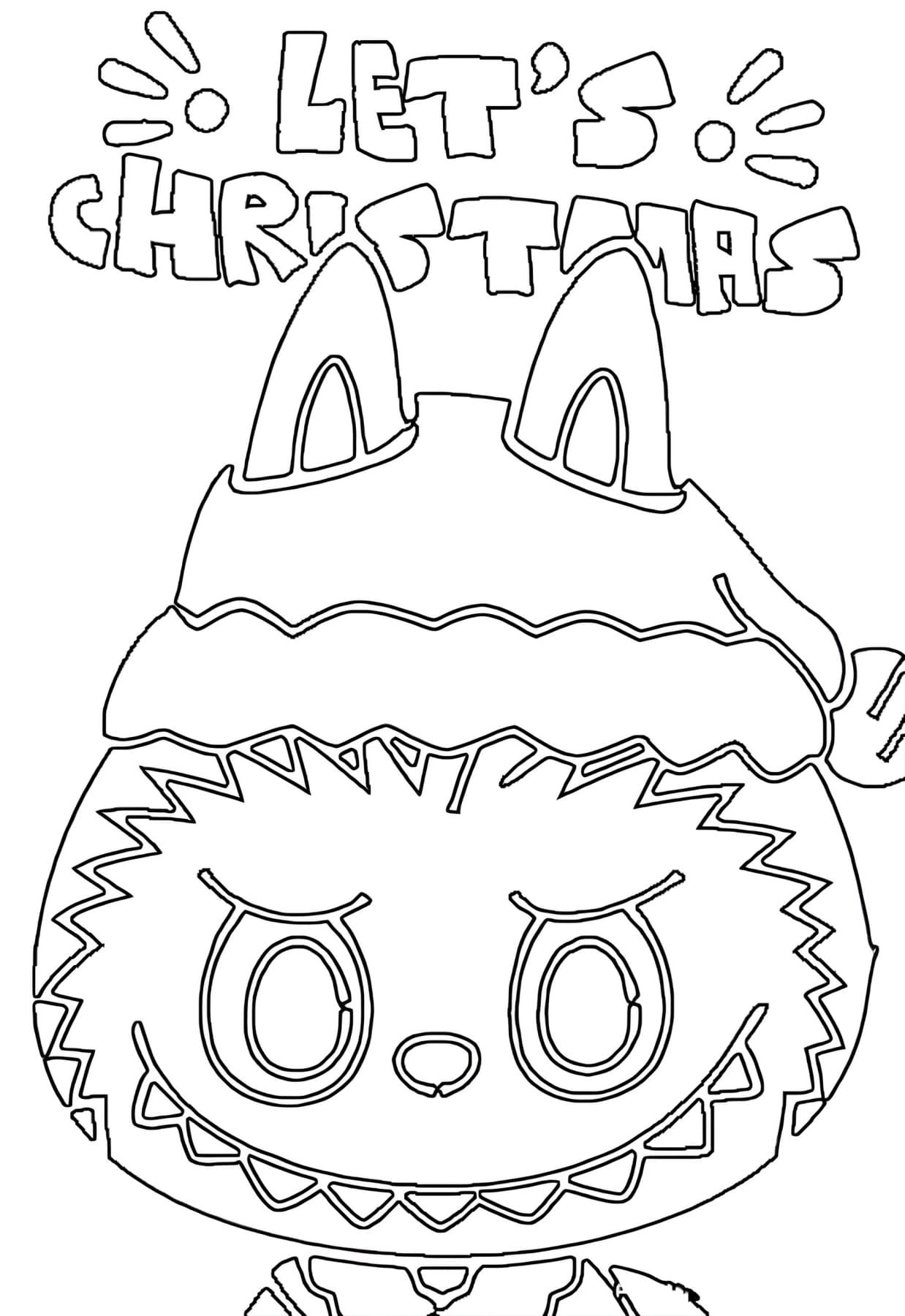 Desenho Labubu Para Colorir e Pintar Imprimir PDF