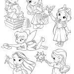 Princesas Disney Crianças Para Colorir Imprimir PDF