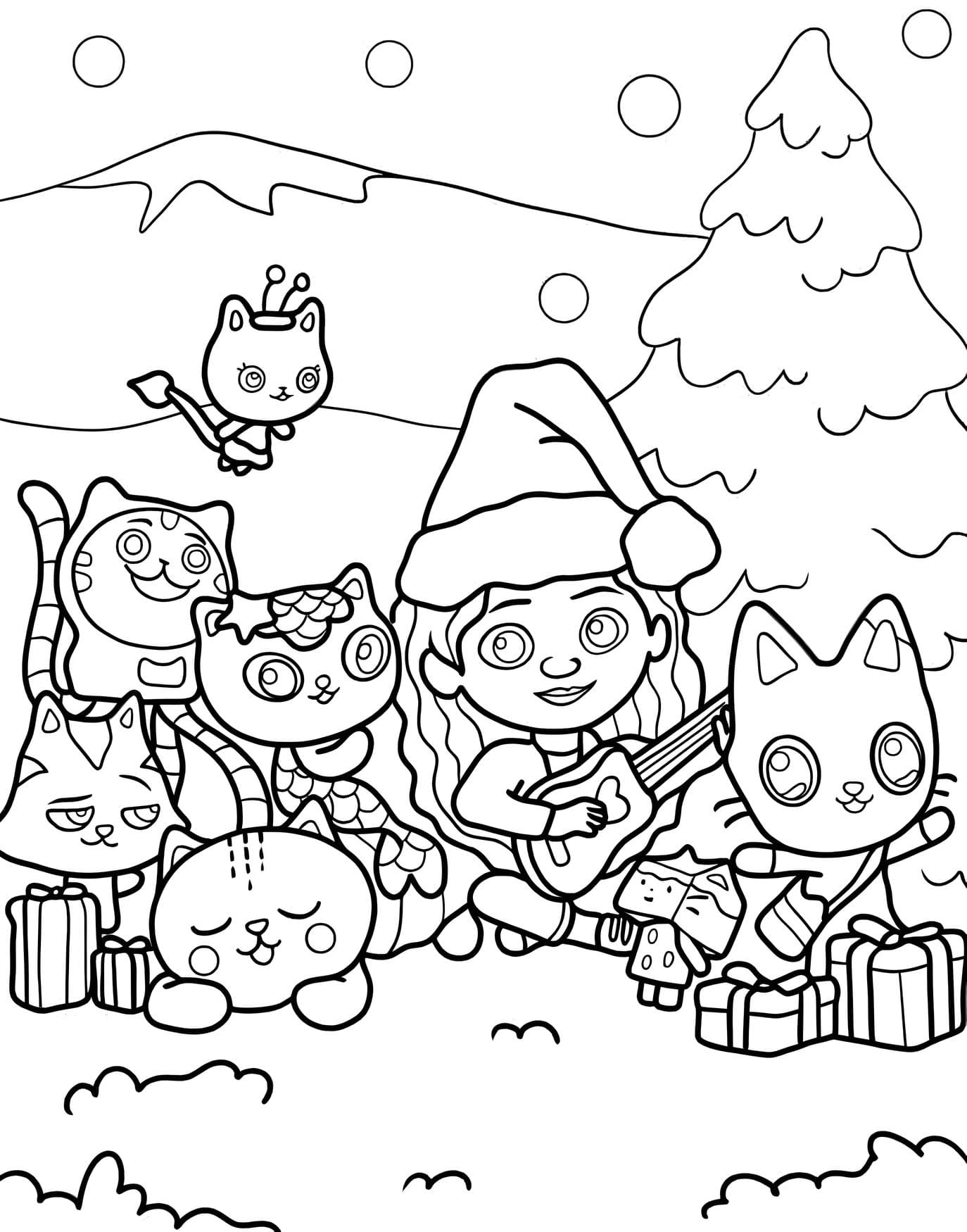 Gabby Desenho de Natal Para Colorir Imprimir PDF