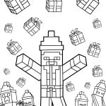 Minecraft Desenho de Natal Para Colorir Imprimir PDF