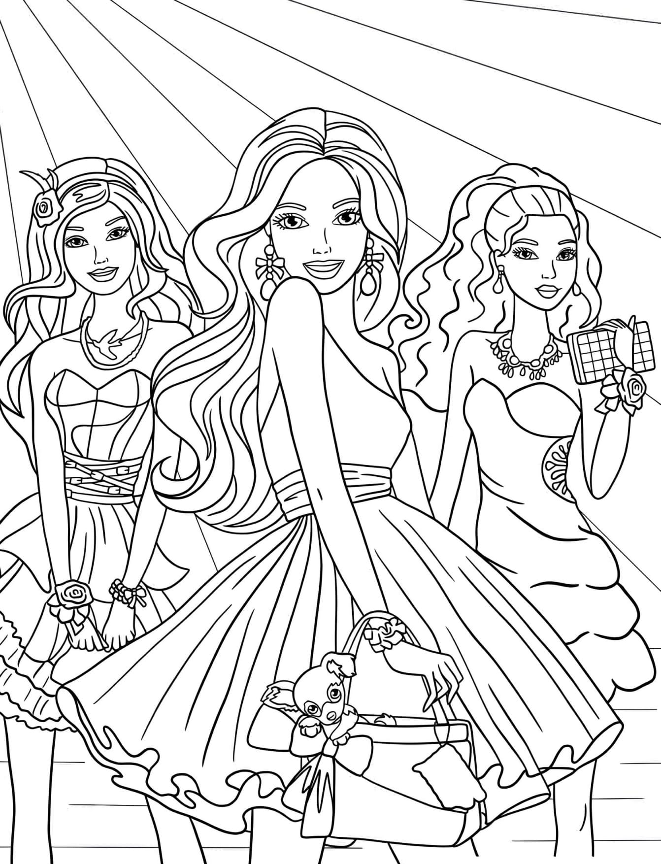 Desenhos Barbie Para Colorir e Pintar - Imprimir PDF