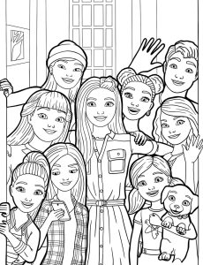 Desenho Barbie e Sua Turma Para Colorir - Imprimir PDF