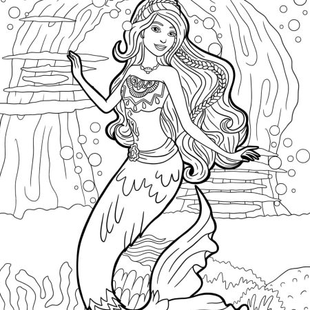 Desenho Barbie Sereia Para Colorir - Imprimir PDF