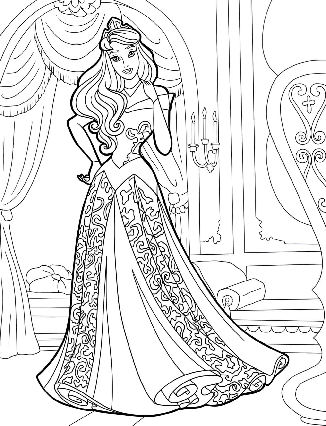 Desenho Barbie Princesa Para Colorir - Imprimir PDF