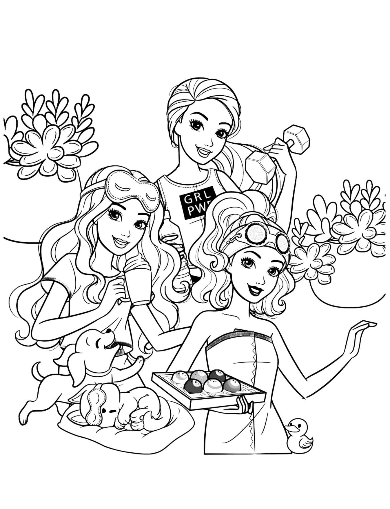 Desenhos Barbie Para Colorir e Pintar - Imprimir PDF
