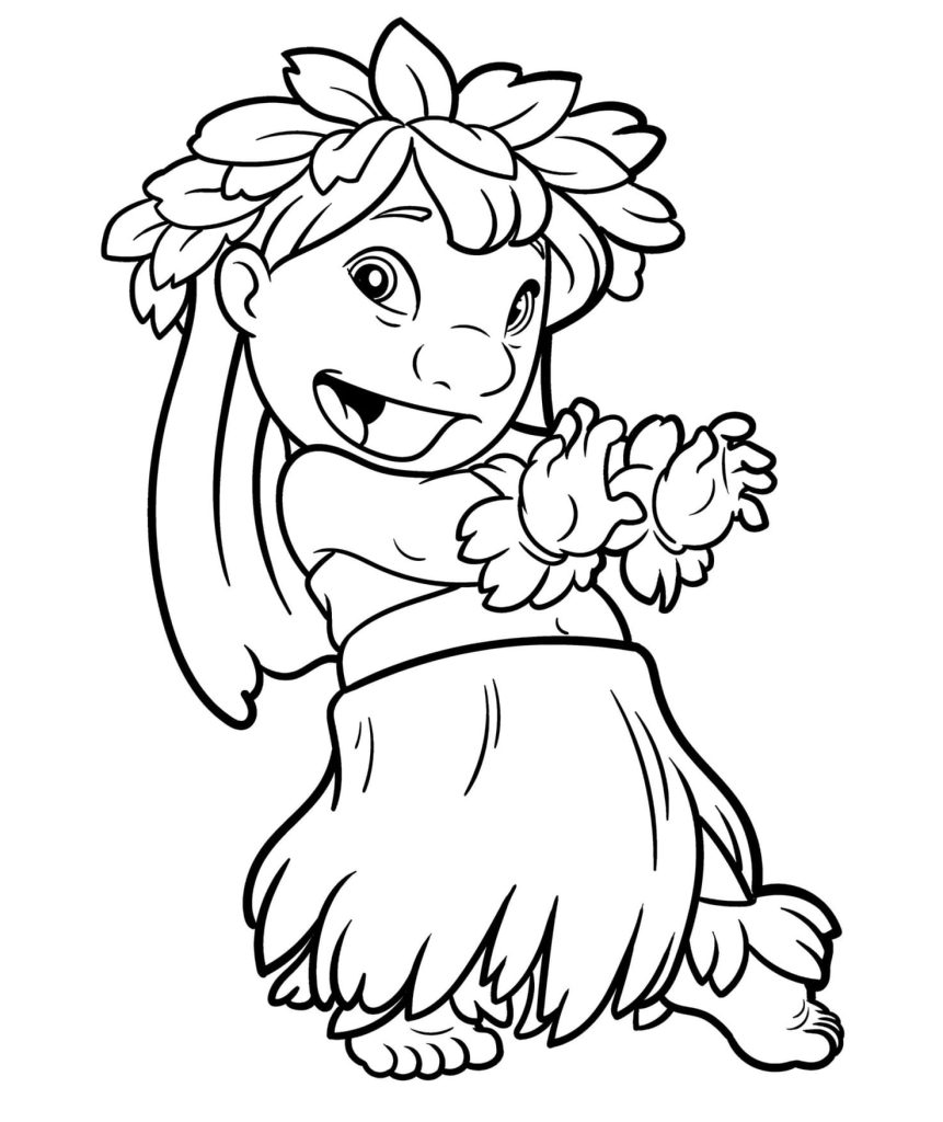 Desenhos do Lilo e Stitch Para Colorir Imprimir PDF
