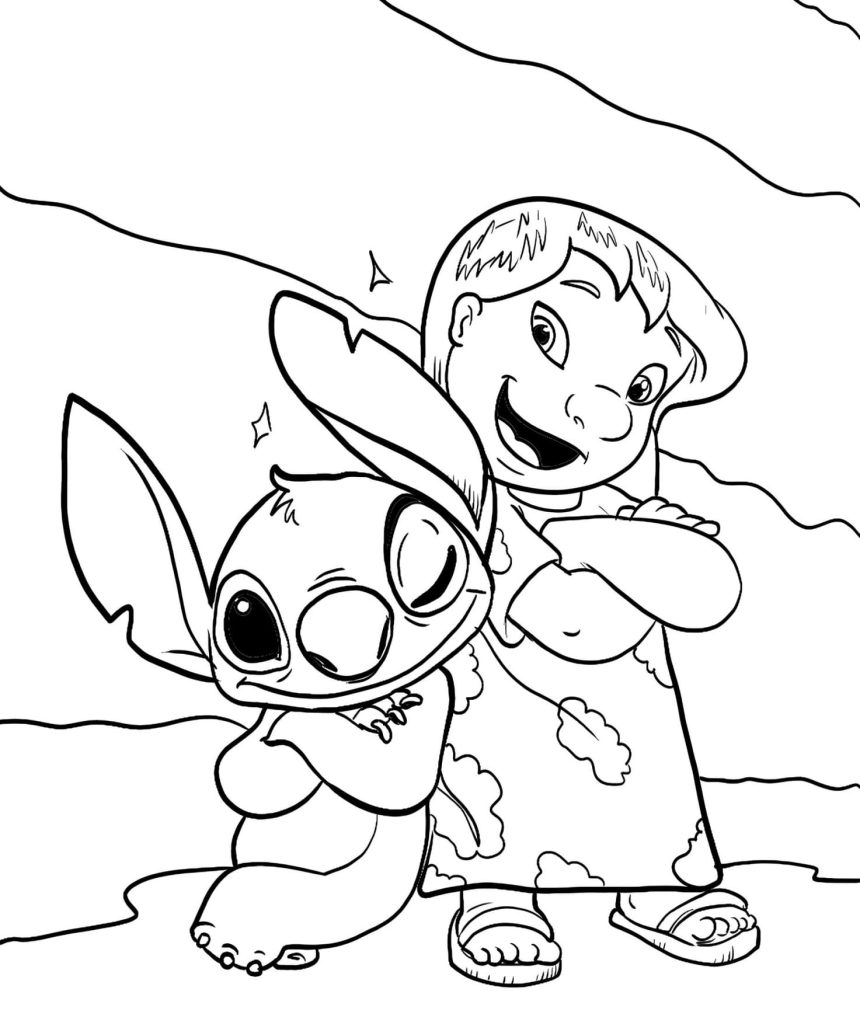 Desenhos do Lilo e Stitch Para Colorir Imprimir PDF