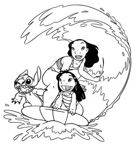 Desenhos do Lilo e Stitch Para Colorir Imprimir PDF
