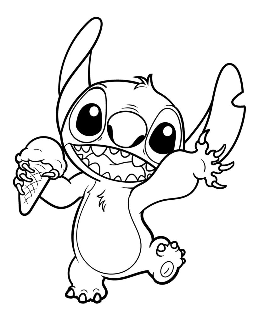 Desenhos do Lilo e Stitch Para Colorir Imprimir PDF