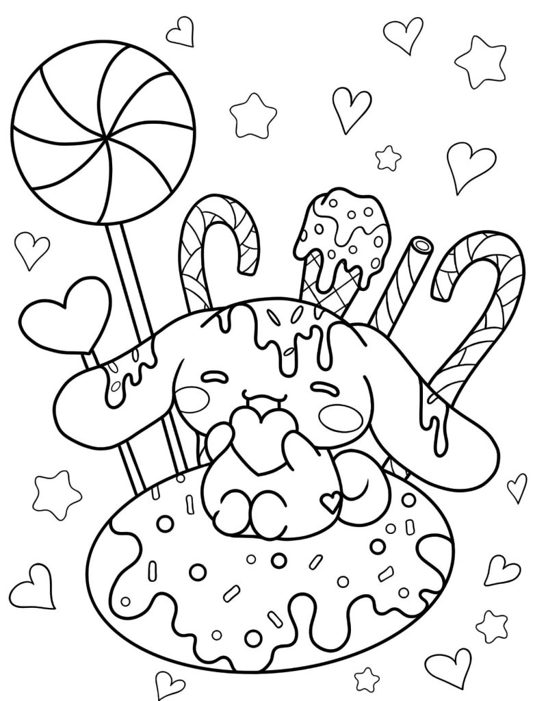 Desenhos Para Imprimir e Colorir PDF Kawaii Fofos