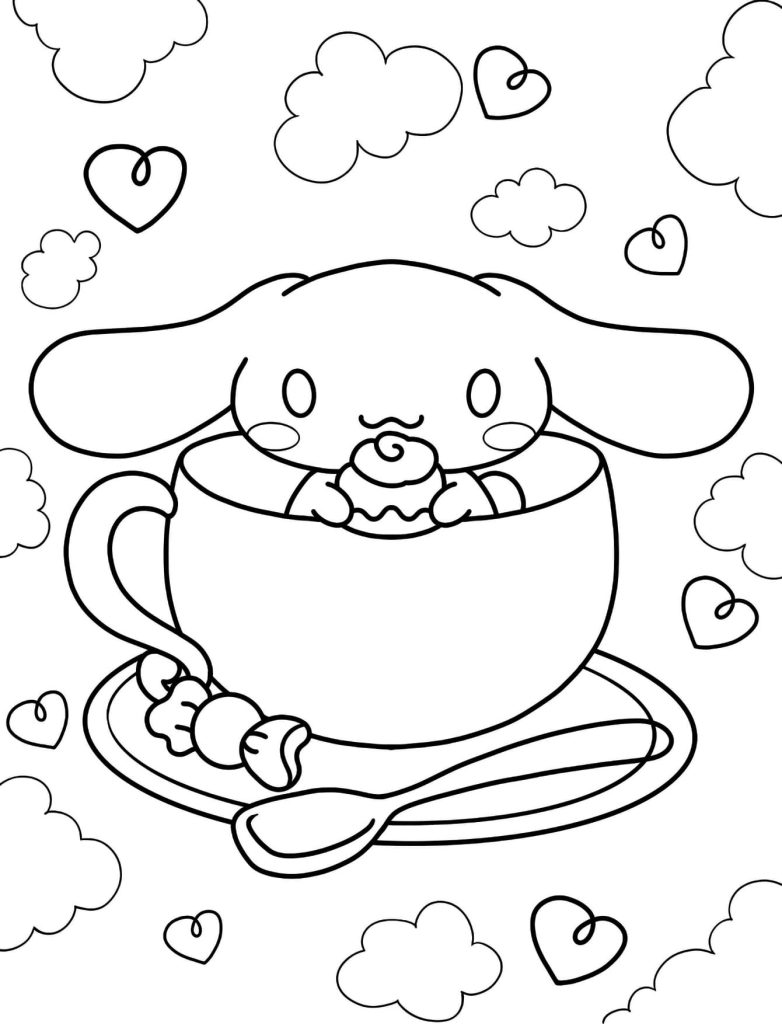 Desenhos Para Imprimir e Colorir PDF Kawaii Fofos