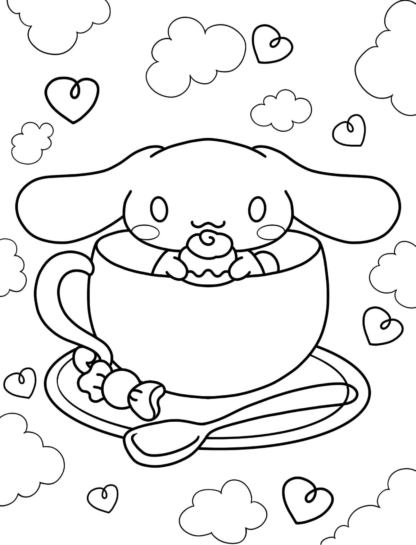 Desenhos Para Imprimir e Colorir PDF Kawaii Fofos