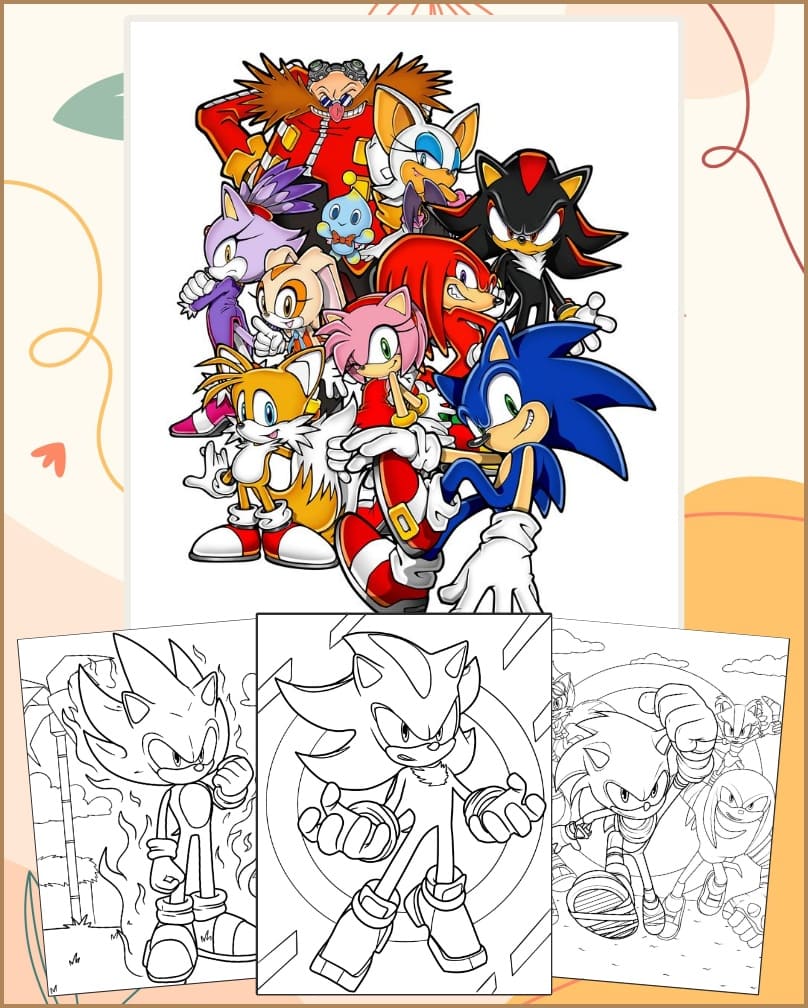 Desenhos do Sonic Para Colorir – Imprimir PDF