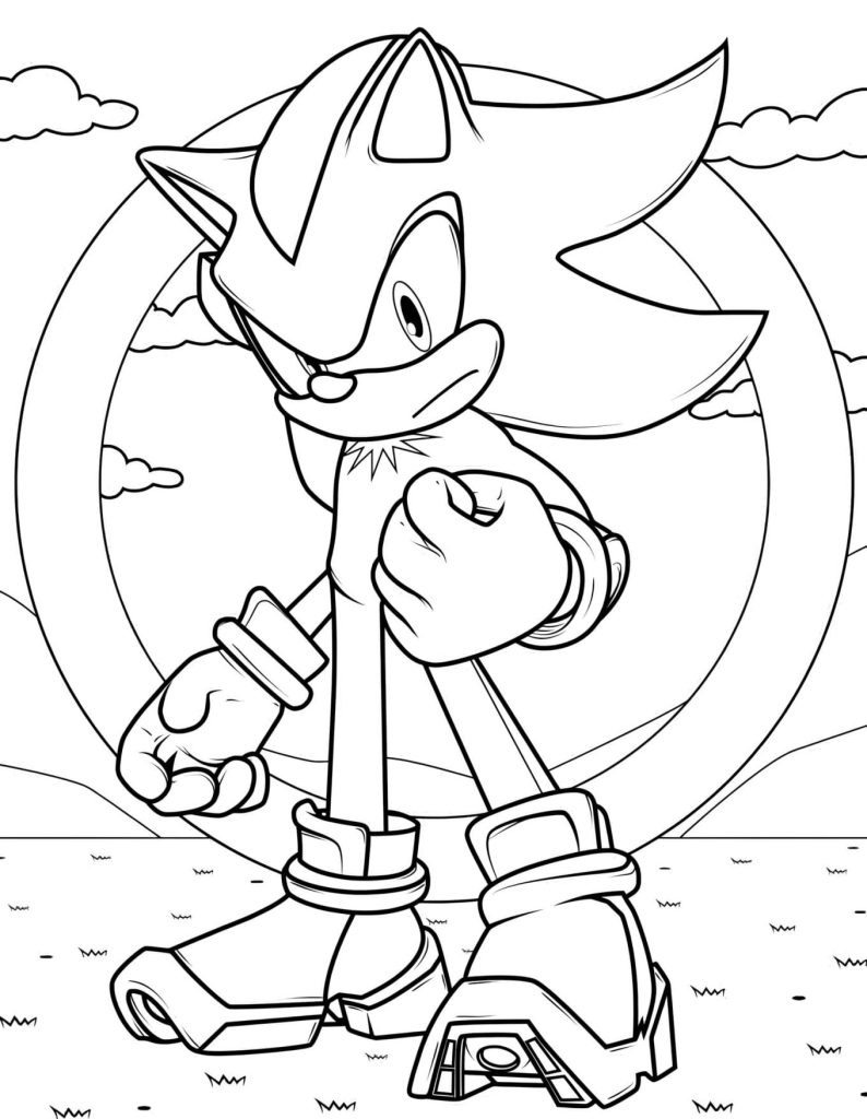 Desenho Super Sonic Para Colorir – Imprimir PDF