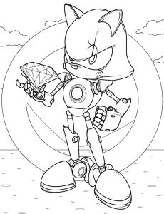 Desenho Metal Sonic Para Colorir – Imprimir PDF