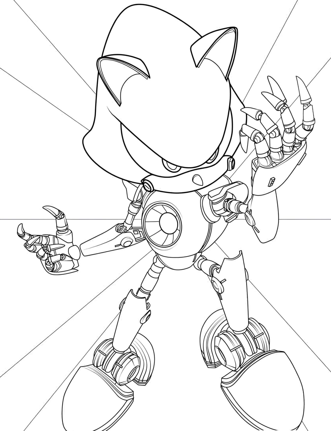 Desenho Metal Sonic Para Colorir – Imprimir PDF