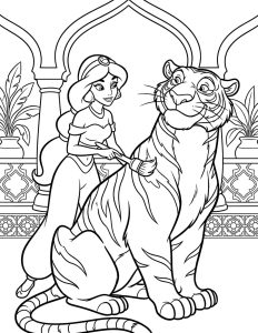 Jasmine Princesa da Disney Para Colorir Imprimir PDF
