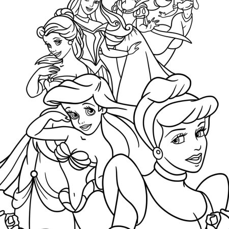 Princesas da Disney Para Colorir Imprimir PDF