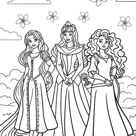 Princesas da Disney Para Colorir Imprimir PDF