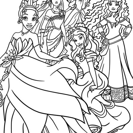 Princesas da Disney Para Colorir Imprimir PDF