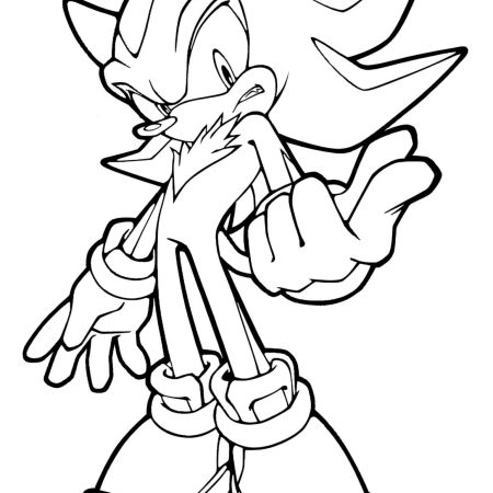 Shadow Sonic Para Colorir - Imprimir PDF