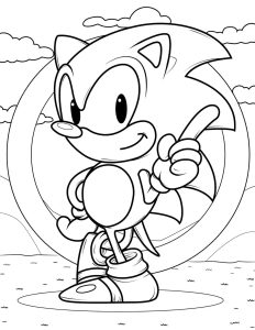 Desenho do Sonic Para Colorir – Imprimir PDF