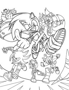 Turma do Sonic Para Colorir – Imprimir PDF
