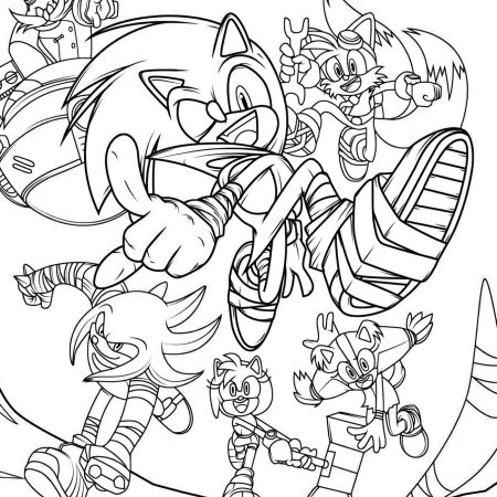 Desenho Turma do Sonic Para Colorir - Imprimir PDF
