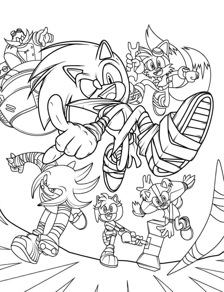 Turma do Sonic Para Colorir – Imprimir PDF