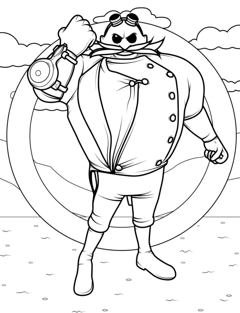 Doctor Eggmar - Sonic Para Colorir – Imprimir PDF