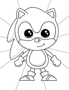 Desenho Sonic Kawaii Para Colorir – Imprimir PDF