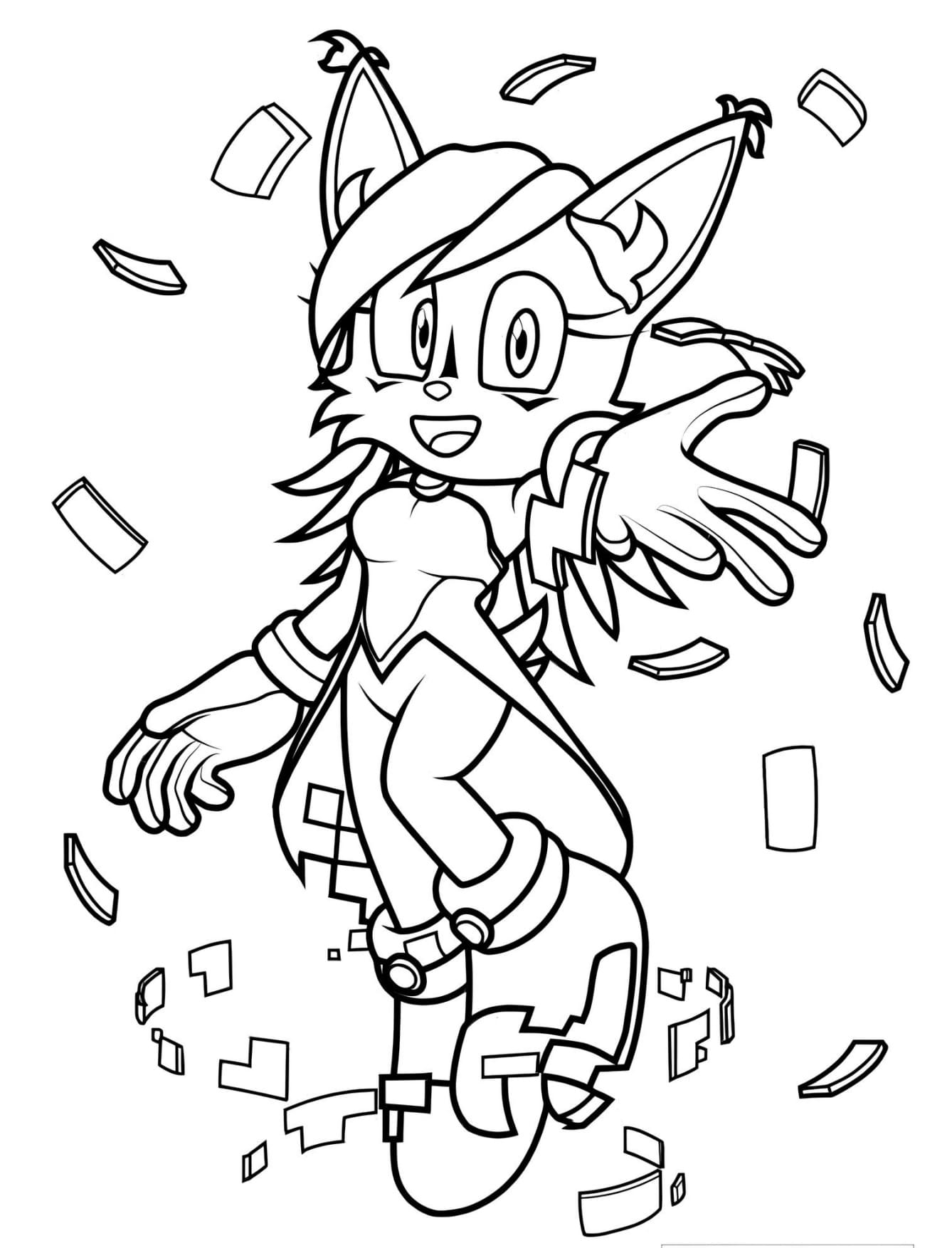 Nicole Turma do Sonic Para Colorir – Imprimir PDF
