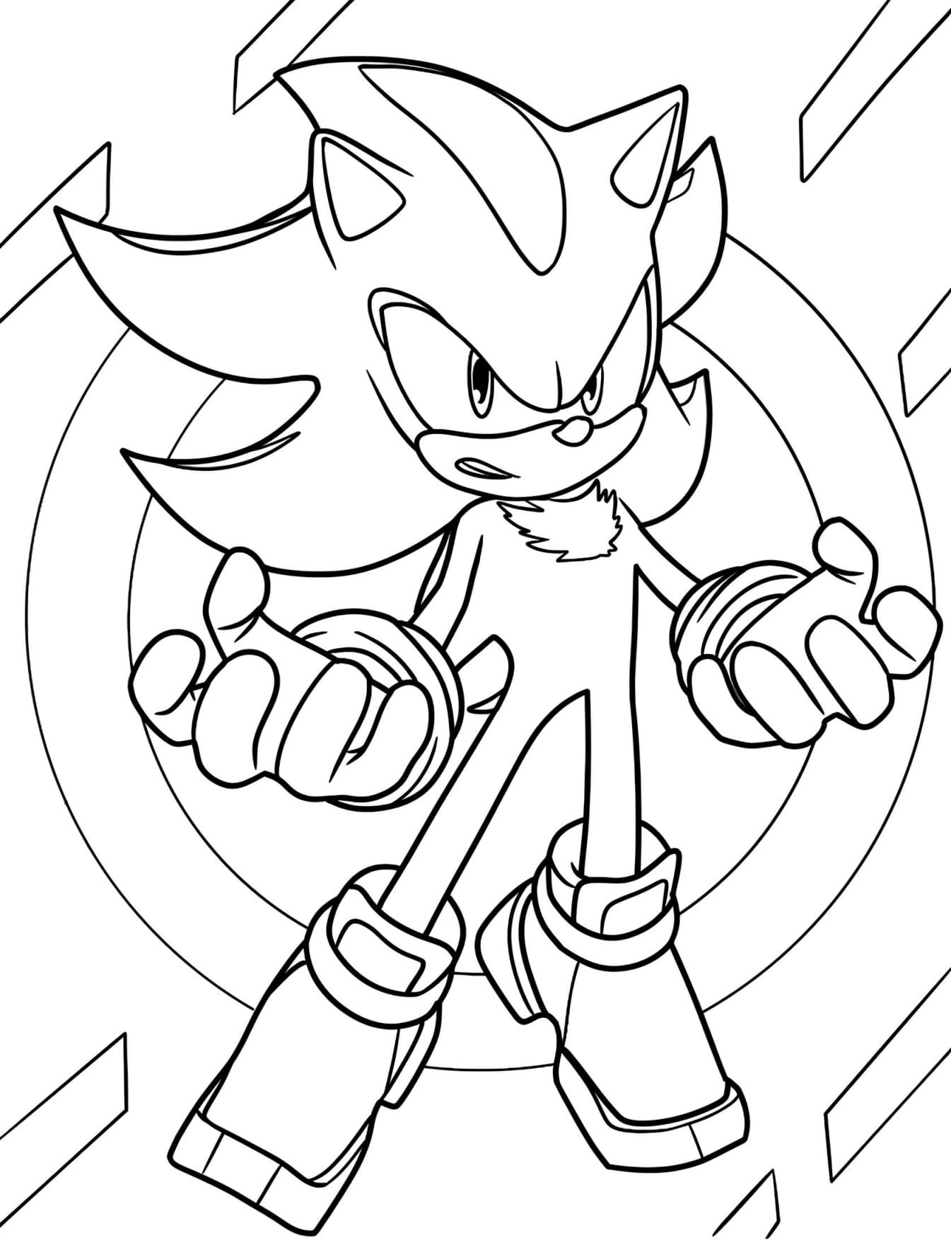 Desenho Super Sonic Para Colorir – Imprimir PDF
