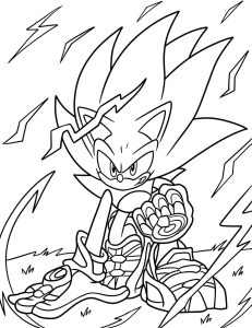 Super Sonic Power Para Colorir - Imprimir PDF