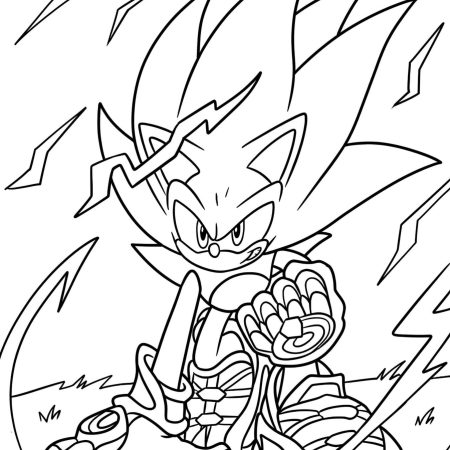 Super Sonic Power Para Colorir - Imprimir PDF