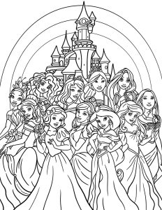 Todas as Princesas da Disney Para Colorir Imprimir PDF
