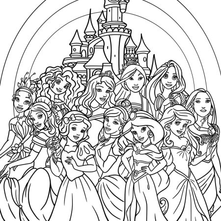 Todas as Princesas da Disney Para Colorir Imprimir PDF