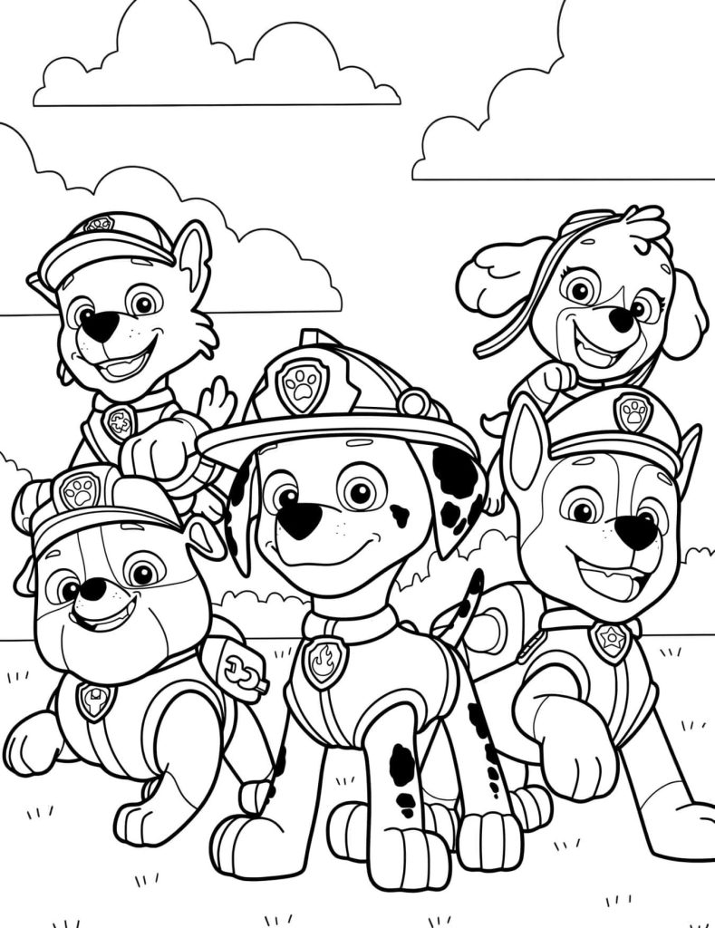 Desenhos Patrulha Canina Para Colorir - Imprimir PDF Grátis
