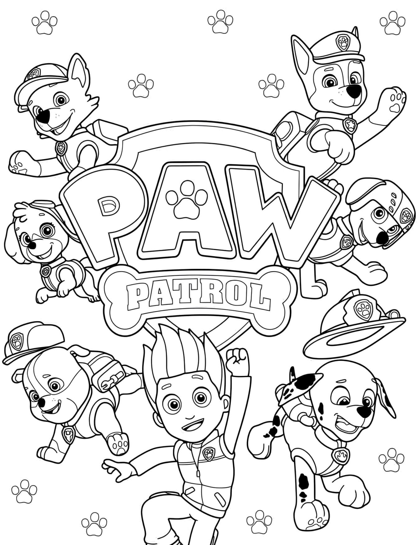 Desenhos Patrulha Canina Para Colorir Imprimir PDF
